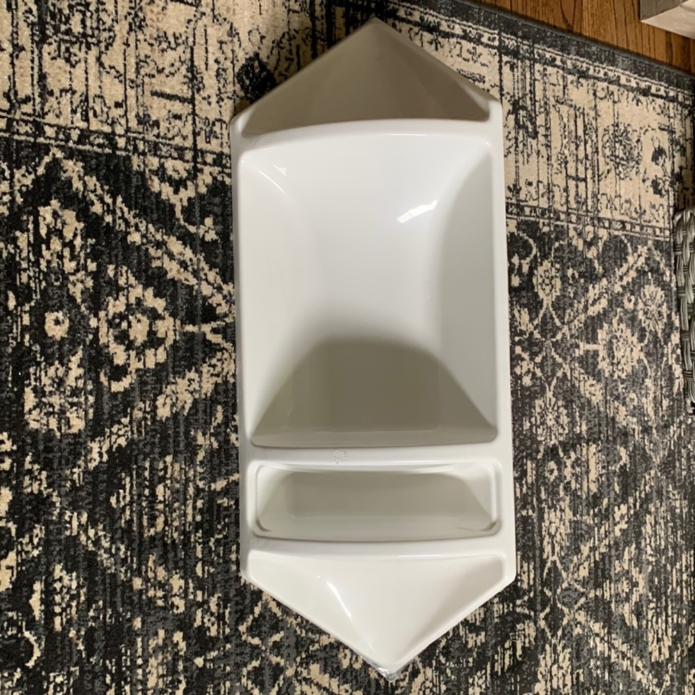 Built in shower shelf